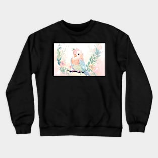 Whimsical and Cute Watercolor Bird Crewneck Sweatshirt